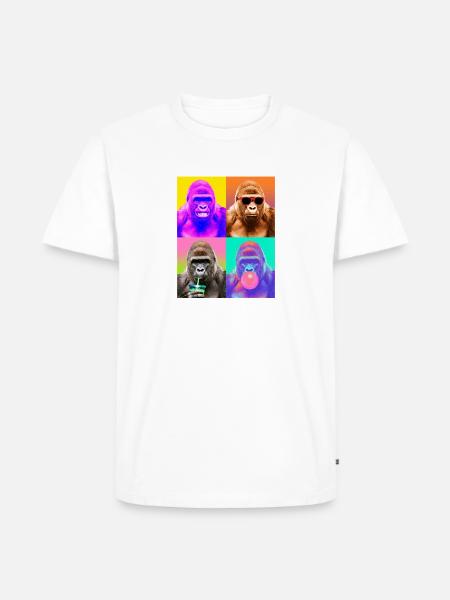 Gorillas Gorilla - Männer Premium Bio T-Shirt - Weiß
