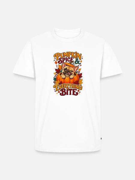 Pumpkin Spice Everything Bite Französische - Männer Premium Bio T-Shirt - Weiß