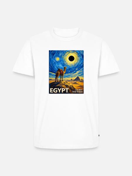 Ägypten Mondfinsternis 2027 - Männer Premium Bio T-Shirt - Weiß