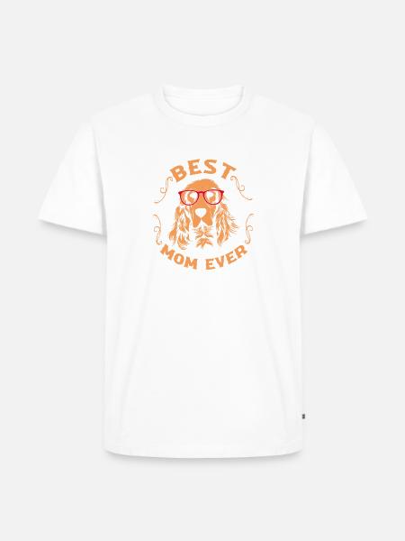 Cocker Spaniel Mama Hundemama - Männer Premium Bio T-Shirt - Weiß