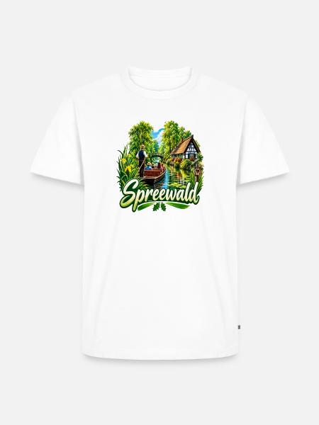 SPREEWALD AUSFLUG - Männer Premium Bio T-Shirt - Weiß