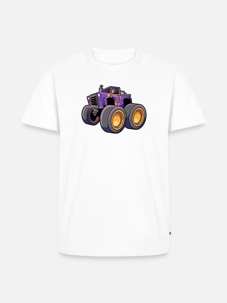 Mardi Gras Monstertruck - Männer Premium Bio T-Shirt - Weiß