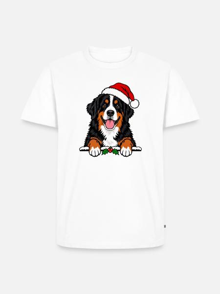 Weihnachten Berner Sennenhund - Männer Premium Bio T-Shirt - Weiß