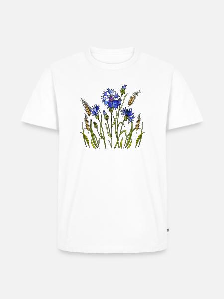 Blumen - Männer Premium Bio T-Shirt - Weiß