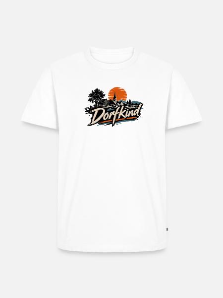 Dorfkind - Männer Premium Bio T-Shirt - Weiß