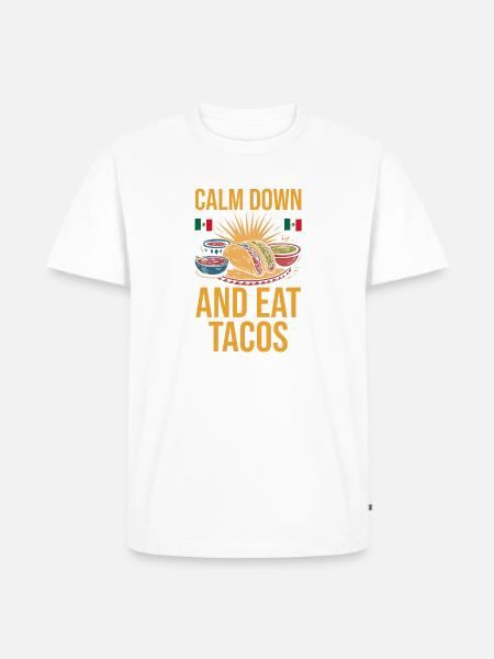 Mexican Mexico Tacos - Männer Premium Bio T-Shirt - Weiß