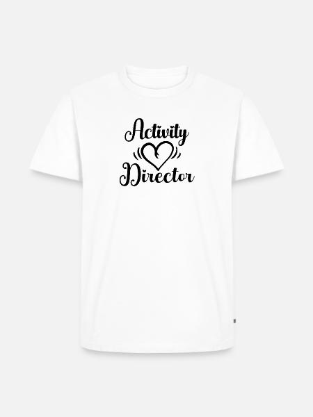 Activity Director Herz - Männer Premium Bio T-Shirt - Weiß