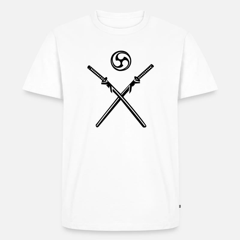 katana_tomoe - Männer Premium Bio T-Shirt - Weiß