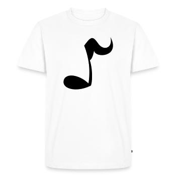 Note - T-shirt Premium bio Homme - blanc - Devant - Nico (187cm)