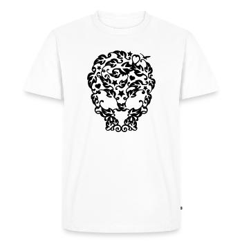 the flourish skull - Men's Premium Organic T-Shirt - white - Front - Nico (187cm)