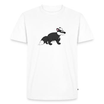 Putois - T-shirt Premium bio Homme - blanc - Devant - Nico (187cm)