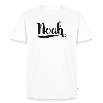 Creative Noah Archetype with Water Design - Men's Premium Organic T-Shirt - white - Front - Nico (187cm)