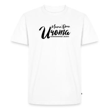 Maman, Grand-mère, Arrière-grand-mère – Diversité générationnelle 2024 - T-shirt Premium bio Homme - blanc - Devant - Nico (187cm)