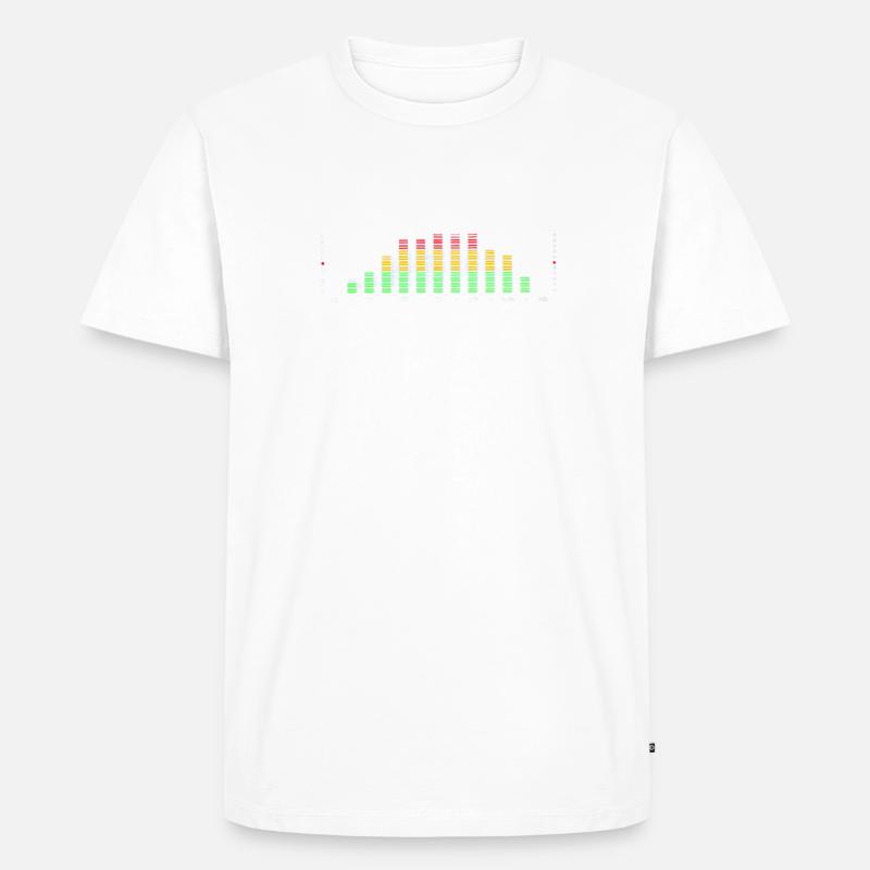 Rainbow Equalizer Pulse - Männer Premium Bio T-Shirt - Weiß