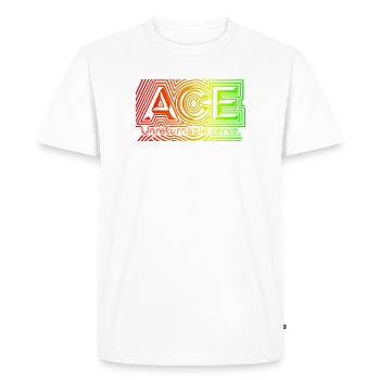 Tennis ACE design for fans of perfect serves - Men's Premium Organic T-Shirt - white - Front - Nico (187cm)