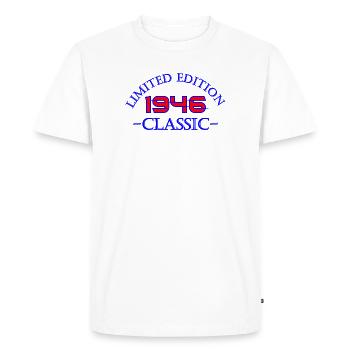 Édition Limitée Classique 1946 - T-shirt Premium bio Homme - blanc - Devant - Nico (187cm)