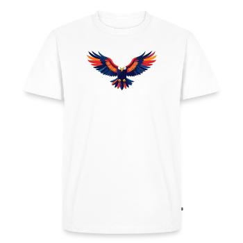 Colorful Eagle Flight Eagle Outstretched Wings Motif - Men's Premium Organic T-Shirt - white - Front - Nico (187cm)