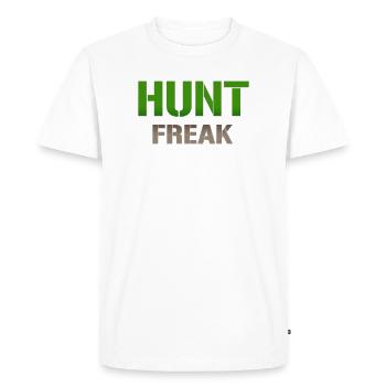 Typographie de la boule verte de Hunt Freak - T-shirt Premium bio Homme - blanc - Devant - Nico (187cm)