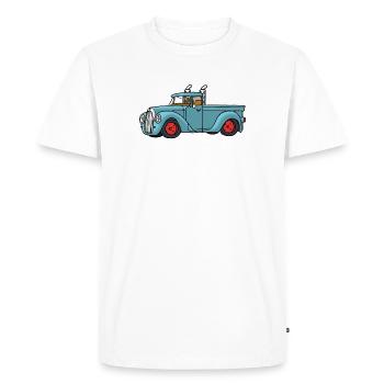 Prendre - T-shirt Premium bio Homme - blanc - Devant - Nico (187cm)