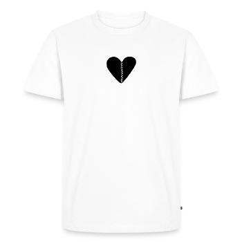 Chagrin noir - T-shirt Premium bio Homme - blanc - Devant - Nico (187cm)