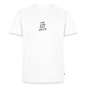Easy Peasy Lemon Squeezy – Funny Saying - Men's Premium Organic T-Shirt - white - Front - Nico (187cm)