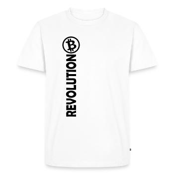 Revolution, bitcoin, cool - T-shirt Premium bio Homme - blanc - Devant - Nico (187cm)