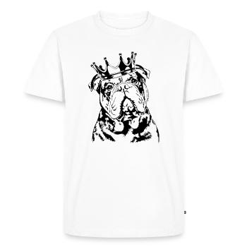 OLD DEUTSCH BULLDOG Crown Dog Chiens Wilsigns - T-shirt Premium bio Homme - blanc - Devant - Nico (187cm)