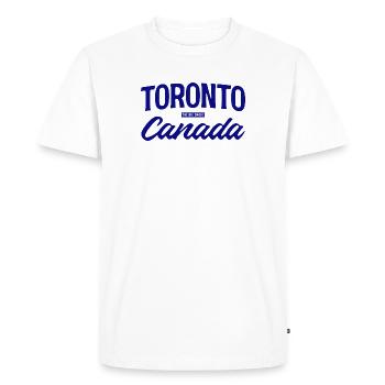 Toronto Canada Lettering Design - T-shirt Premium bio Homme - blanc - Devant - Nico (187cm)