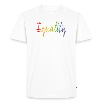 Rainbow equality | LGBT lgbtqi queer - Men's Premium Organic T-Shirt - white - Front - Nico (187cm)