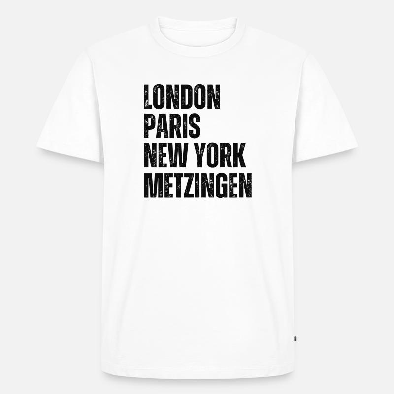 Metzingen - Männer Premium Bio T-Shirt - Weiß