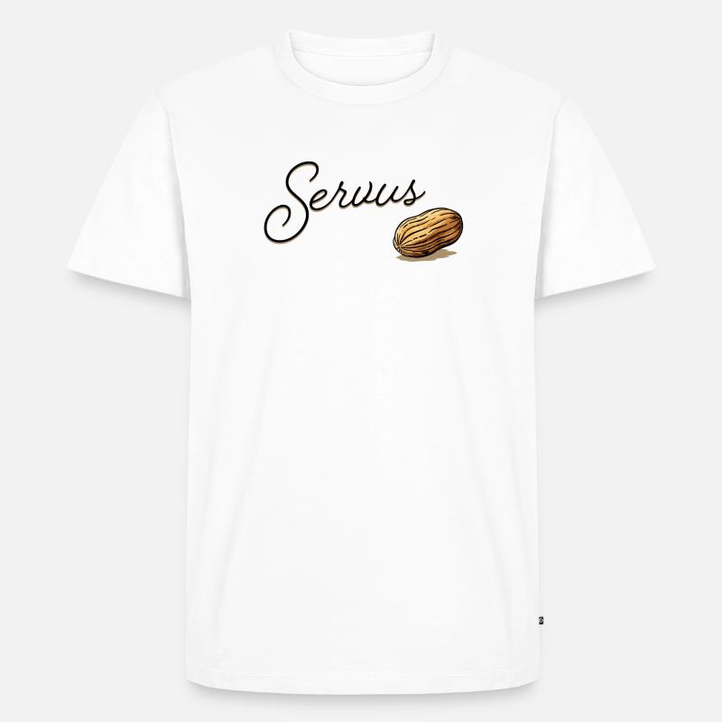 Serius Mandel Script Design - Männer Premium Bio T-Shirt - Weiß