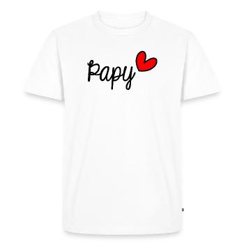 GRANDPA. FATHER'S DAY. HAPPY GRANDPA'S DAY. I LOVE YOU. - Men's Premium Organic T-Shirt - white - Front - Nico (187cm)