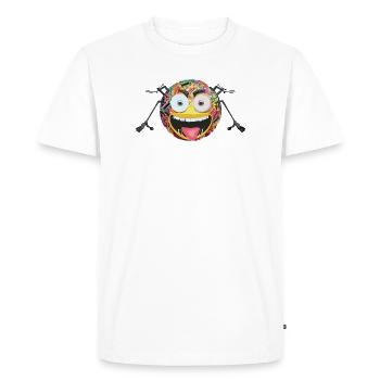 Triple Moji - T-shirt Premium bio Homme - blanc - Devant - Nico (187cm)