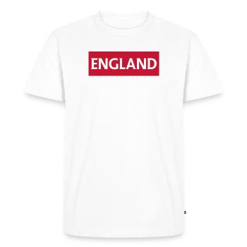 England Coventry Urban Silhouette with Color Block - Men's Premium Organic T-Shirt - white - Front - Nico (187cm)