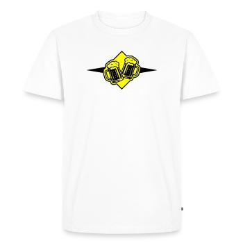 Chope à bière Icône de la bière - T-shirt Premium bio Homme - blanc - Devant - Nico (187cm)