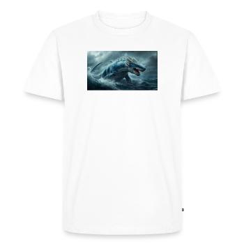 Dragon Shark2 - Men's Premium Organic T-Shirt - white - Front - Nico (187cm)