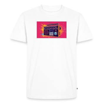 Cool Radio - T-shirt Premium bio Homme - blanc - Devant - Nico (187cm)
