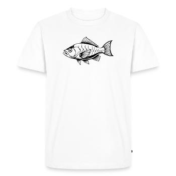 Fish Angler T-shirt Cadeau Angler - T-shirt Premium bio Homme - blanc - Devant - Nico (187cm)