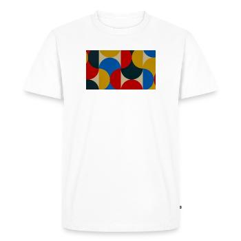 Colorful Circle Blocks - Men's Premium Organic T-Shirt - white - Front - Nico (187cm)