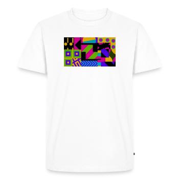 Nova Neon Geometry - Men's Premium Organic T-Shirt - white - Front - Nico (187cm)