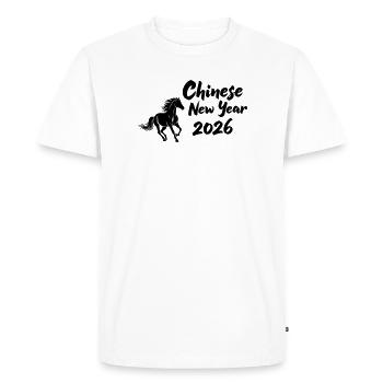 Chinese New Year 2026 Horse Symbol - Men's Premium Organic T-Shirt - white - Front - Nico (187cm)
