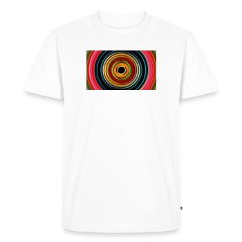 Hypno tunnel - club wear - Men's Premium Organic T-Shirt - white - Front - Nico (187cm)