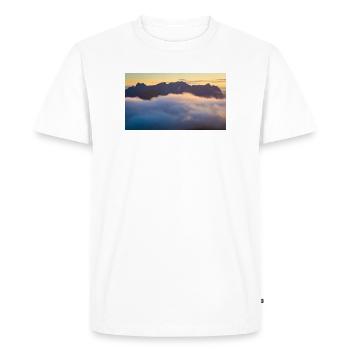 Les montagnes Kaiser au-dessus d’une mer de brouillard - T-shirt Premium bio Homme - blanc - Devant - Nico (187cm)