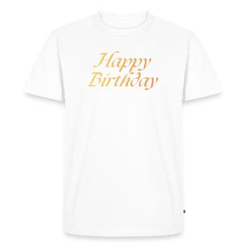 Bon anniversaire - T-shirt Premium bio Homme - blanc - Devant - Nico (187cm)