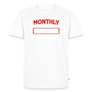 Hystérectomie utérus utérus ovaire - T-shirt Premium bio Homme - blanc - Devant - Nico (187cm)
