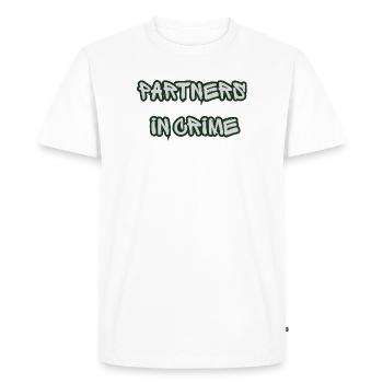 Complices dans le Crime Graffiti - T-shirt Premium bio Homme - blanc - Devant - Nico (187cm)