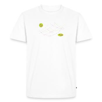 Lignes néon croisent Jeux de couleurs - T-shirt Premium bio Homme - blanc - Devant - Nico (187cm)