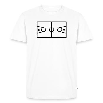 Terrain de basket - T-shirt Premium bio Homme - blanc - Devant - Nico (187cm)