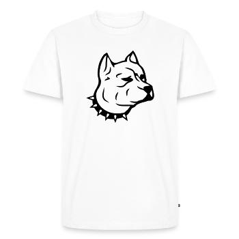 dog_c1 - T-shirt Premium bio Homme - blanc - Devant - Nico (187cm)