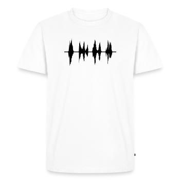 audio - T-shirt Premium bio Homme - blanc - Devant - Nico (187cm)